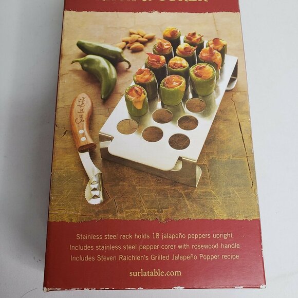 Sur Le Table Chili Pepper Grill Rack & Corer Stainless Steel 18 Holes - Picture 2 of 6